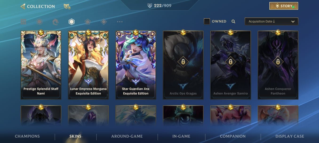 CONTA WILD RIFT | 222 SKINS | EX-DESAFIANTE
