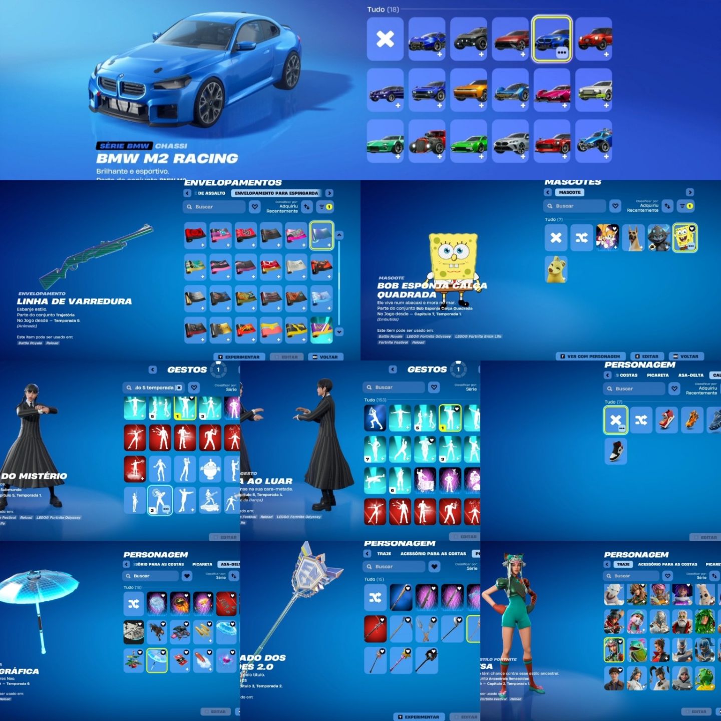 Conta Fortnite com várias skins e picaretas