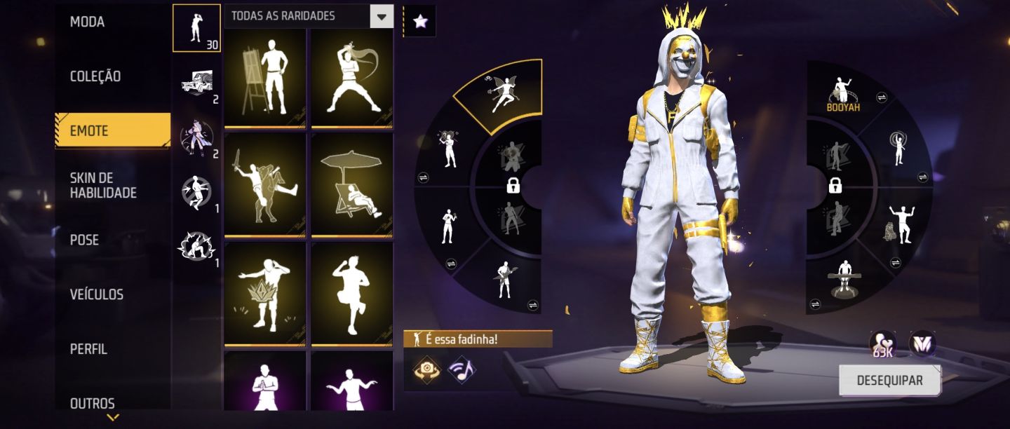 CONTA FREE FIRE COMPLETA E MUITO BEM RECHEADA! Bem gemada