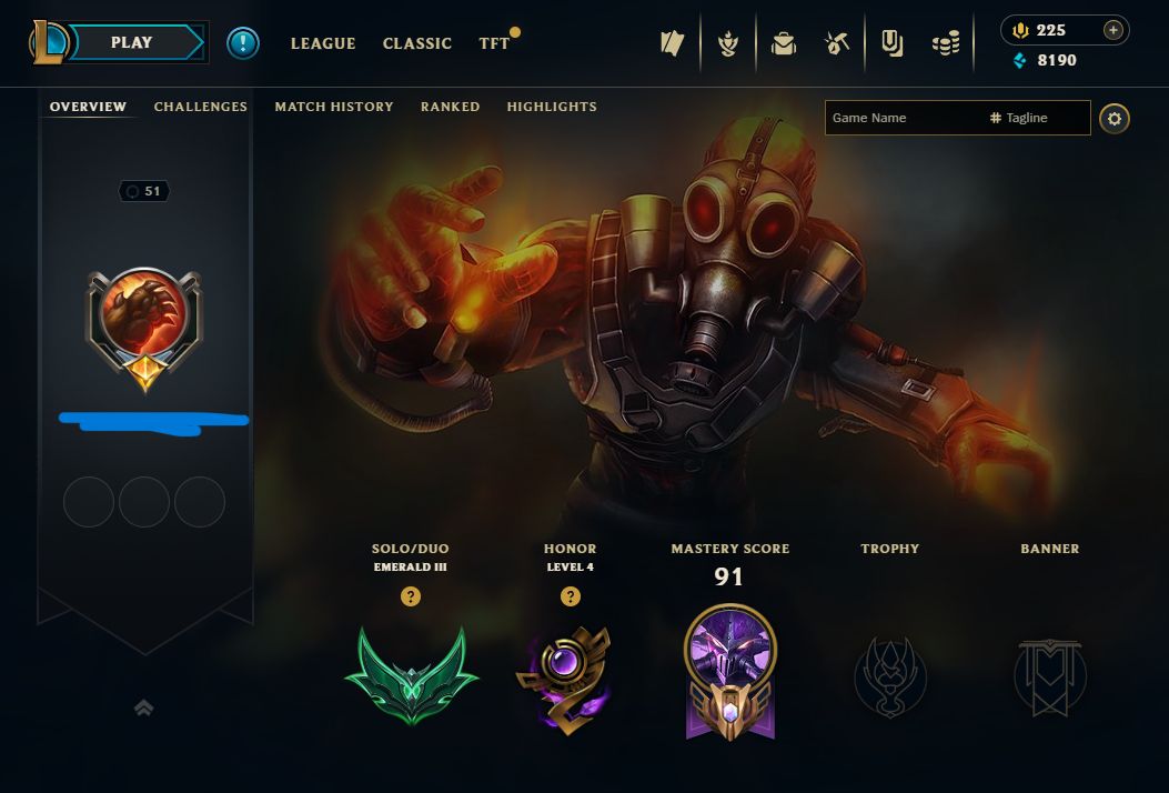 [Conta Smurf] Full Acesso - Esmeralda - 10 Skins - [Entrega automática]
