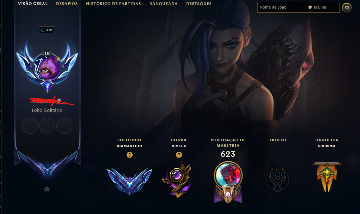 Conta main, diamante 2, 140k ip todos champs, 94 skins sendo 1, 2 mit, 44 raras