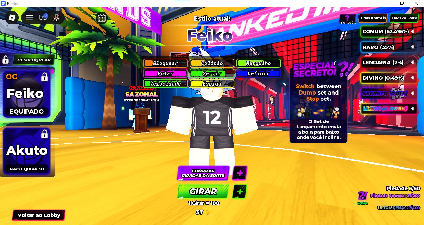 CONTA DE HAIKYUU LEGENDS/BBZ/BLR