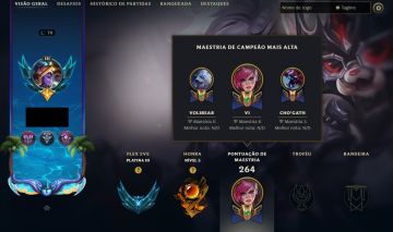 Conta de lol com 140 campeao + 89 skins plat 3
