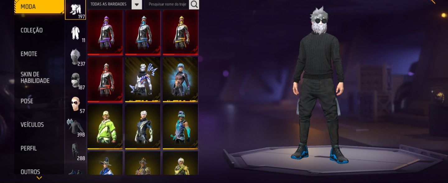 Conta Free Fire Gemada Angelical Passes Antigos Skins Raras