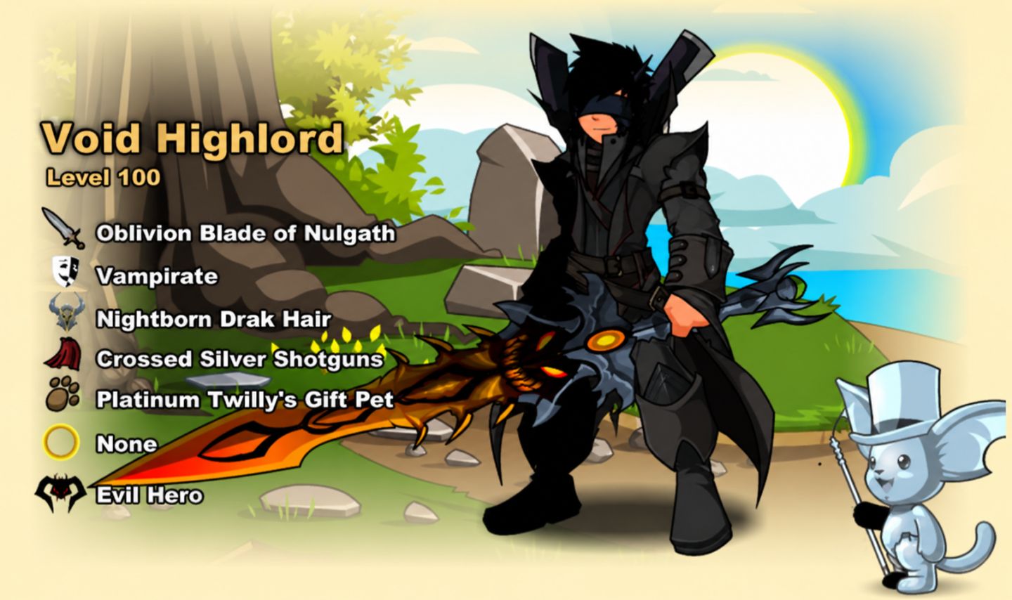 CONTA 15 AQW ANOS / 2 DONATED IODA PRA USO/ OBLIVION SWORD RARE/ FORGES/ ENDGAME