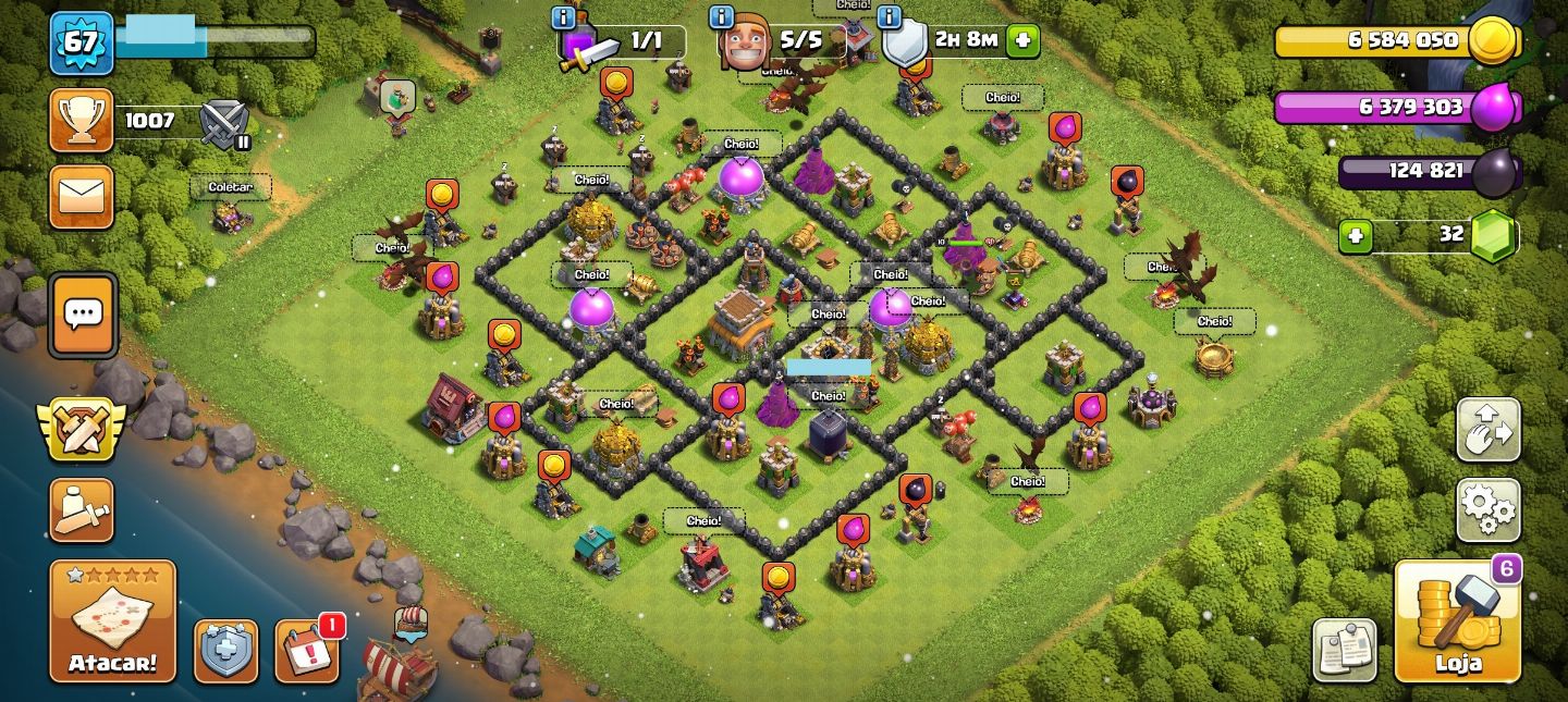 Conta de Clash of Clans CV8 Full