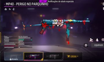 Conta FF basica lv33 com mp40atributada perigo no parquinho com dois de precisão