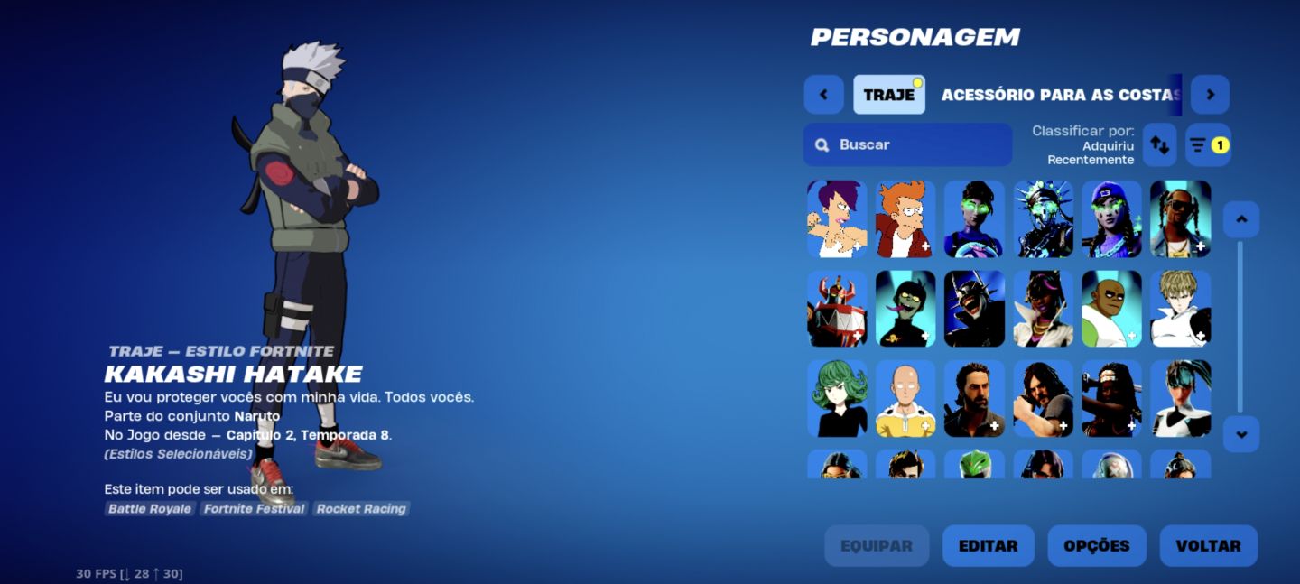Vende se conta com várias skins raras