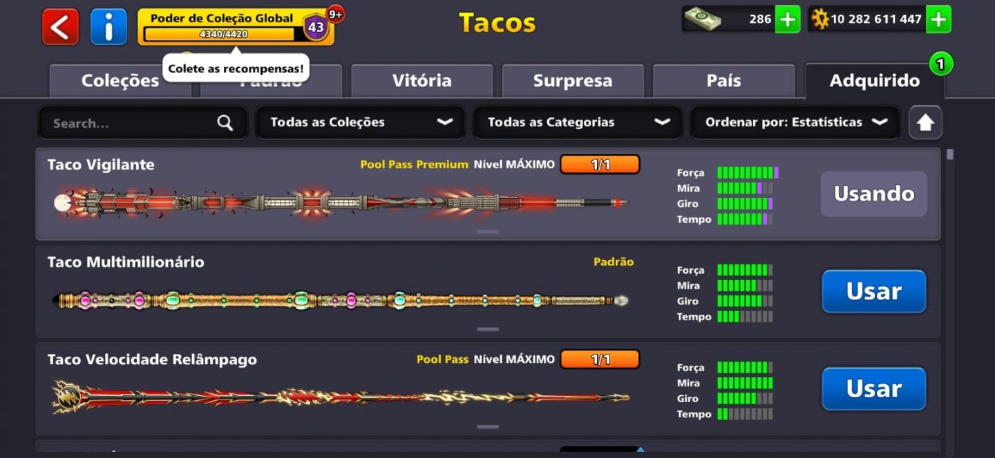 Conta 8 ball Pool 10 Bilhões de fichas+ Pool Pass