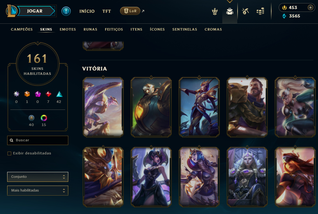 Conta lol - elise janna morgana vitoriosa e outras