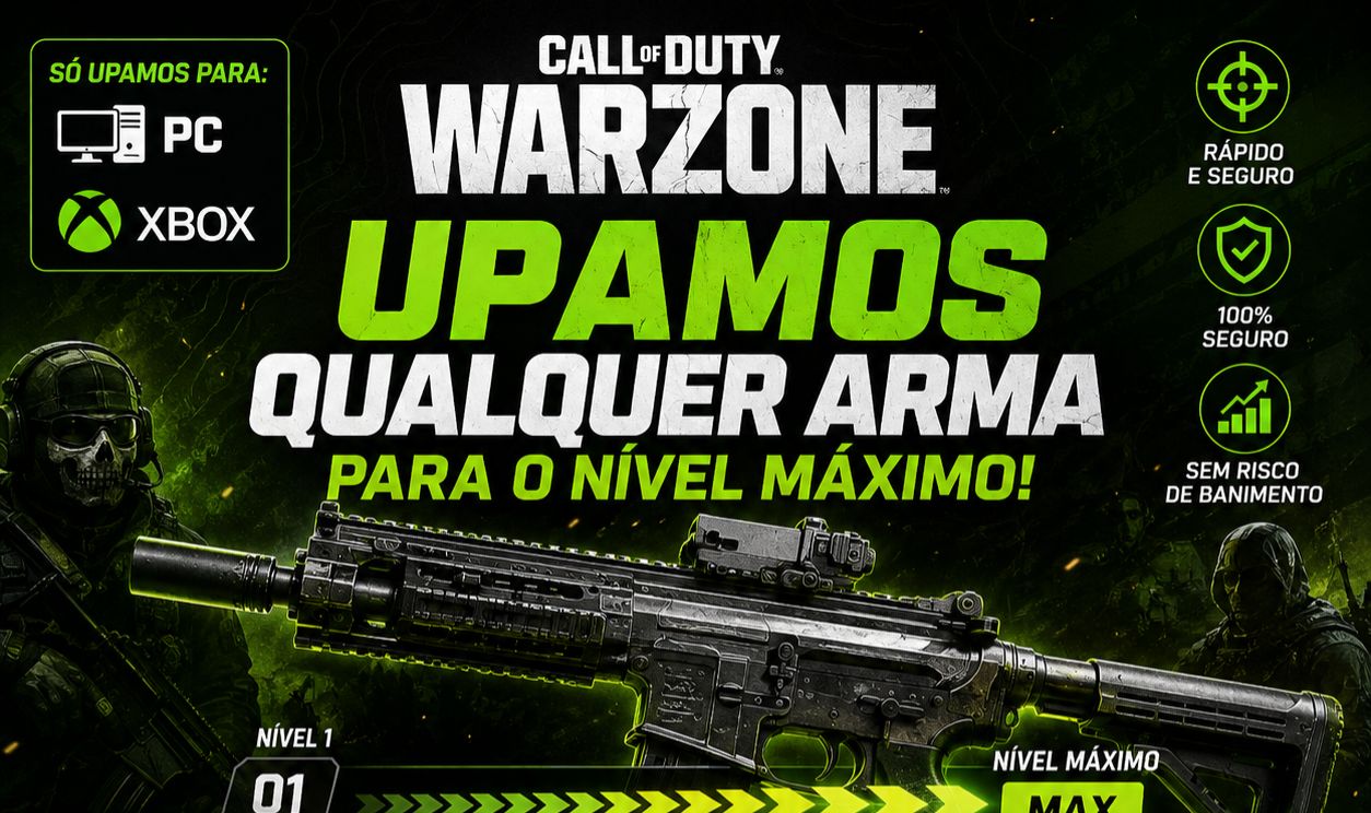 UPAMOS QUALQUER ARMA NO WARZONE NÍVEL MÁXIMO | PC & XBOX | GARANTIA 7 DIAS