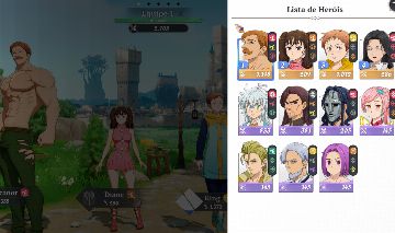 Conta Nanatzu com King, Escanor, Diane