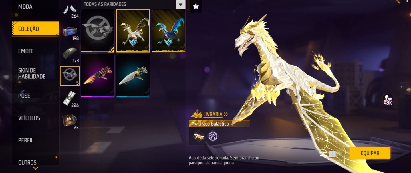 Conta de FF Full Com Muitos Passes + Armas Evo Full!