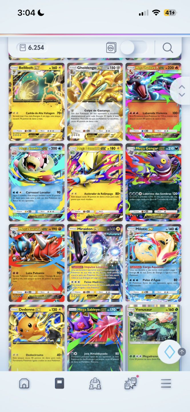 CONTA HIGHERTIER+6.2KCRISTAIS | MEGA VENUSAUR, GENGAR, SCIZOR ex |CLCAO COMPLETA