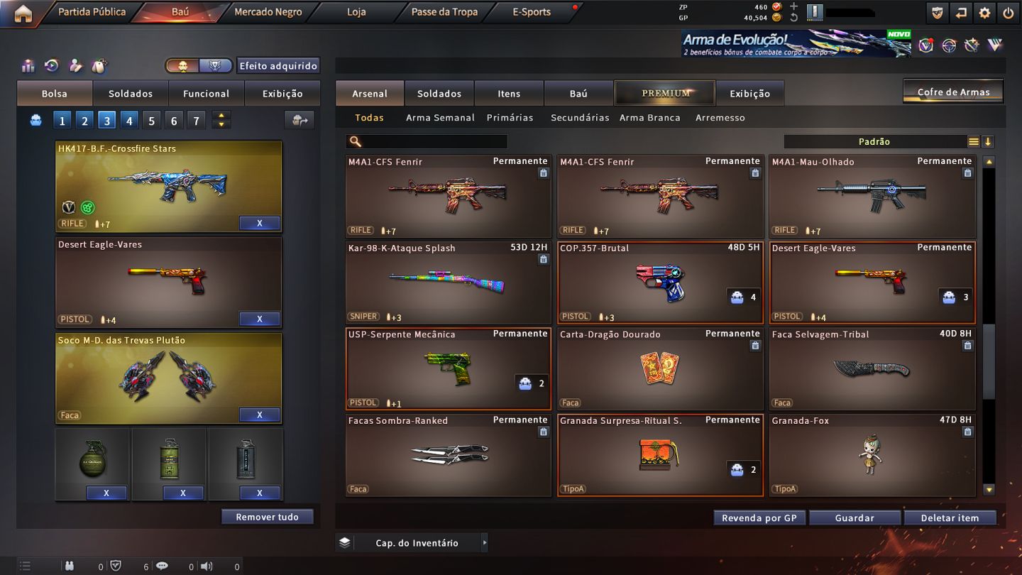 Conta CrossFire Com Vips e Variantes de Vip