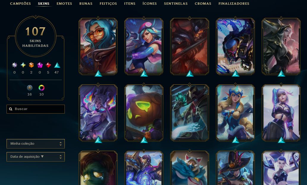 Conta 2021 - 107 Skins