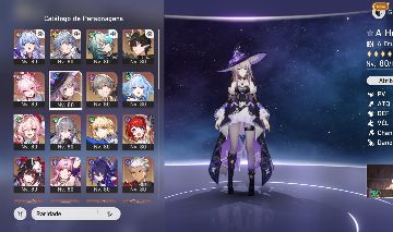 Conta endgame HSR com muitos personagens e eidolons!