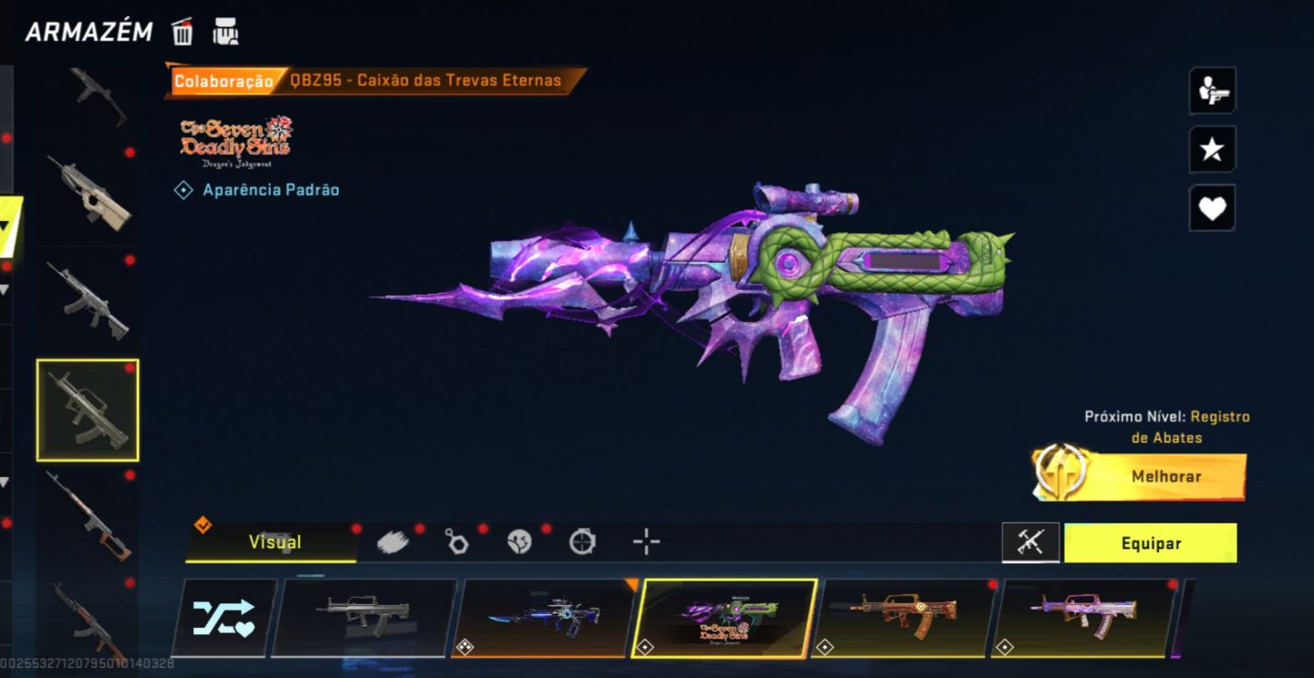 Conta blood strike faca EVO 3 eterna
