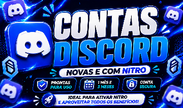 CONTA DISCORD NITRO 1 MÊS E 3 MESES + CONTA VIRGEM