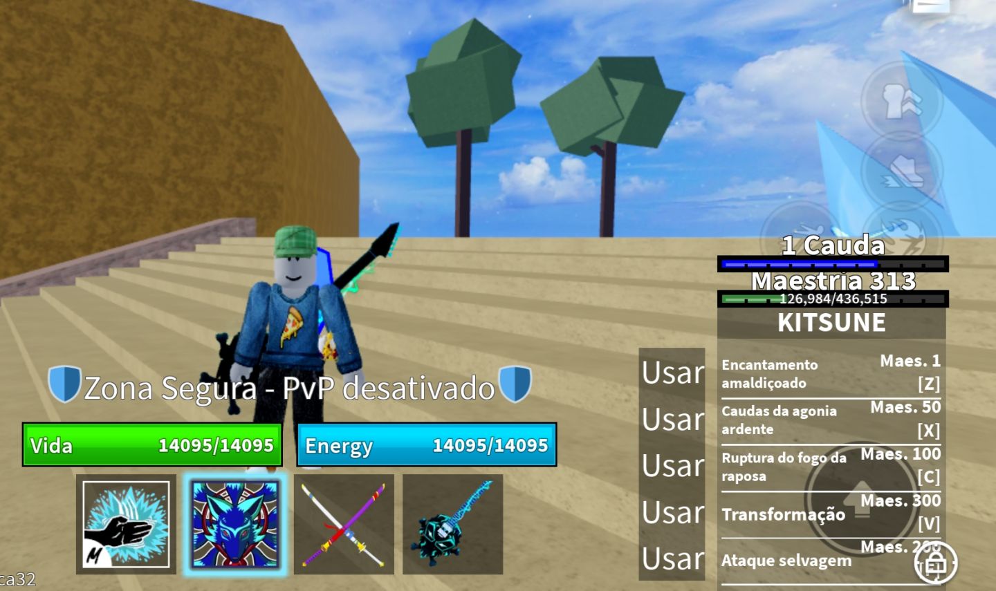CONTA DE BLOX FRUIT COM KITSUNI INGERIDA +CDK+SG+GODHUMAN