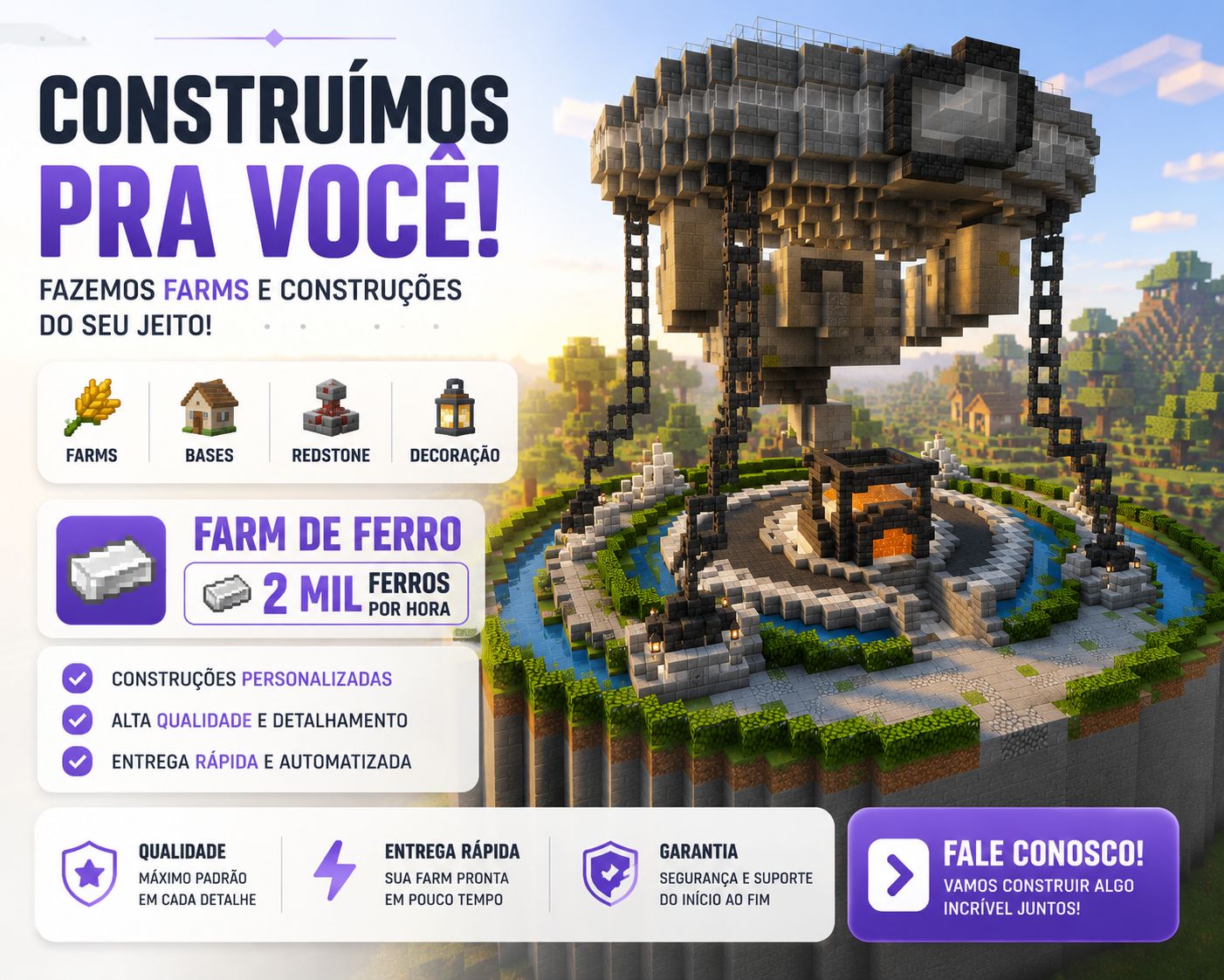 Construímos para você ! Minecraft Bedrock