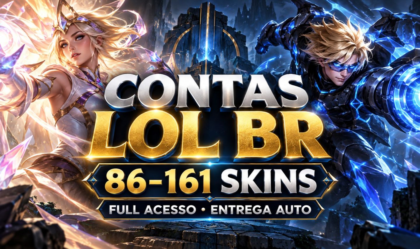 CONTAS LOL BR | 86-161 SKINS | GOLD + ESMERALDA | FULL ACESSO | ENTREGA AUTO