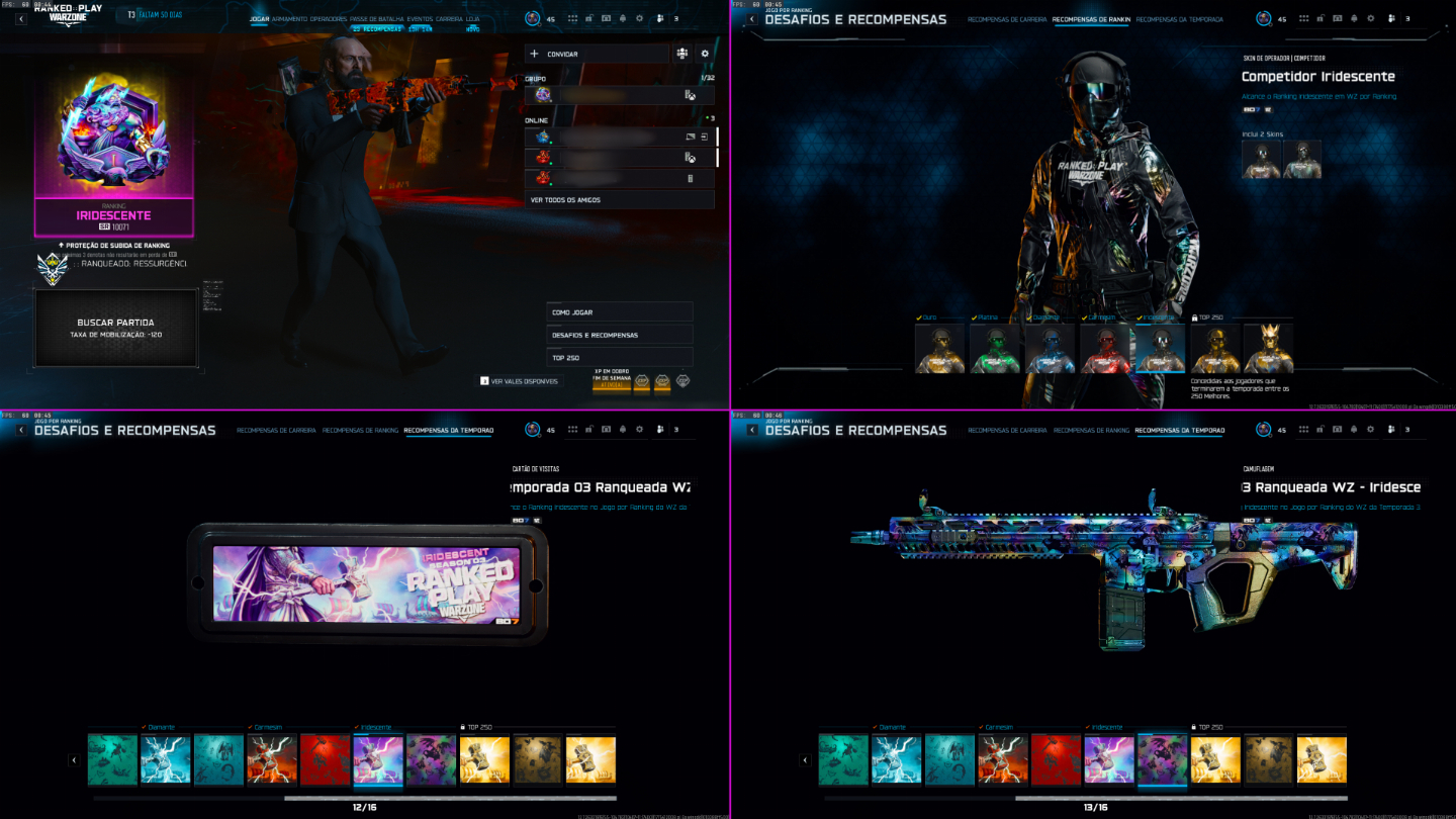 ELOJOB + NUKE WARZONE | BRONZE AO IRIDESCENT | RÁPIDO,SEGURO SEM BAN |