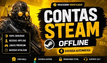 CONTAS STEAM OFFLINE + BARATO DO MERCADO