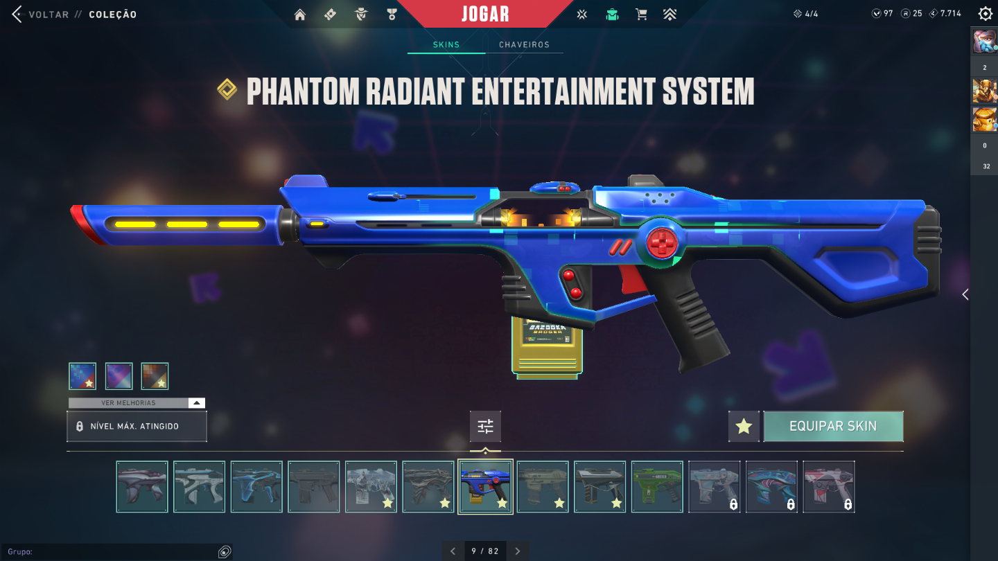 Conta de Valorant R$3400 gastos. +de 13 skins de vandal e phantom.