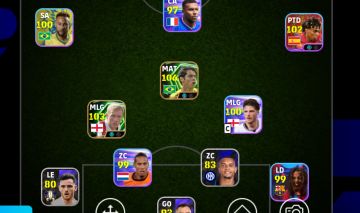 CONTA DE EFOOTBALL COM FORÇA 2835 COM NEYMAR,KAKÁ,LAMINE YAMAL,MBAPPE E 3 MESSI