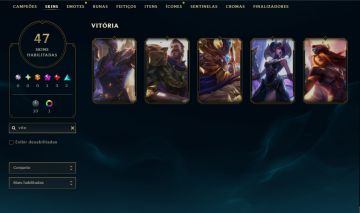 [PROMOÇÃO PARA SAIR RÁPIDO] MORGANA E SIVIR VITORIOSA, 54 SKINS, CONTA DE 2012
