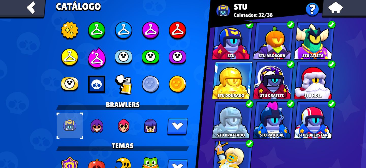 CONTA BRAWL STARS OG | COLEÇÃO COMPLETA + 74K TROFÉUS