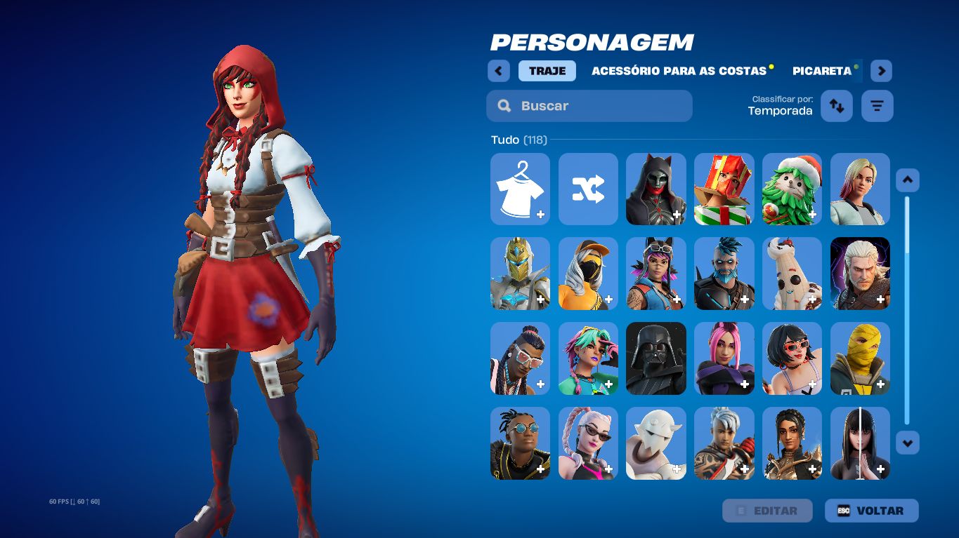 CONTA COM 118 SKINS, SKINS DO PASSE COMPLETO TEMPORADA 5, 6, 7, 8 etc...