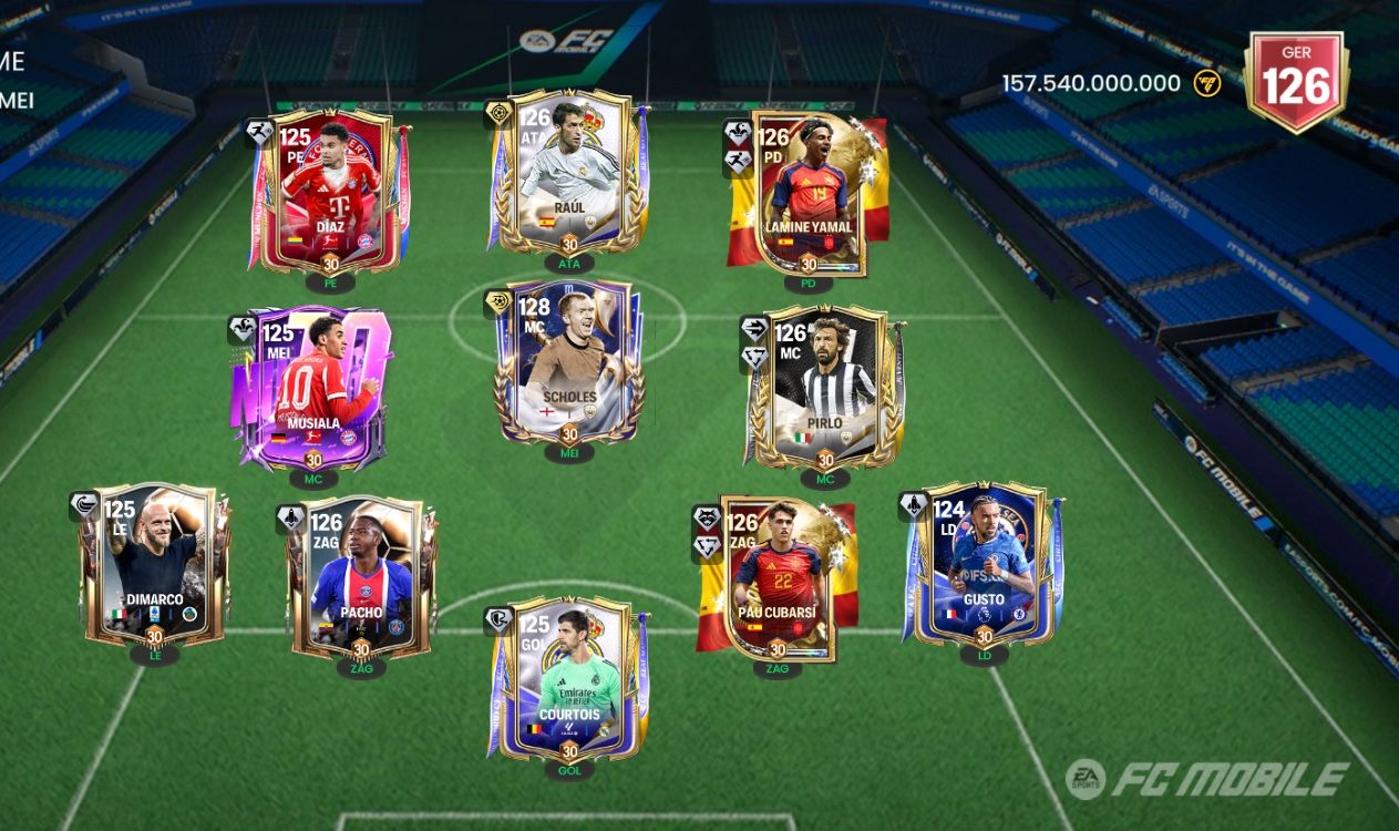 [PROMOÇÃO 5% OFF]FC MOBILE/FIFA MOBILE GER 126 COM SCHOLES GER 123