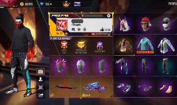 CONTA FREE FIRE PRIME 6 LV57 BANDEIRÃO ANGELICAL AZUL BARBINHA E MUITO MAIS!