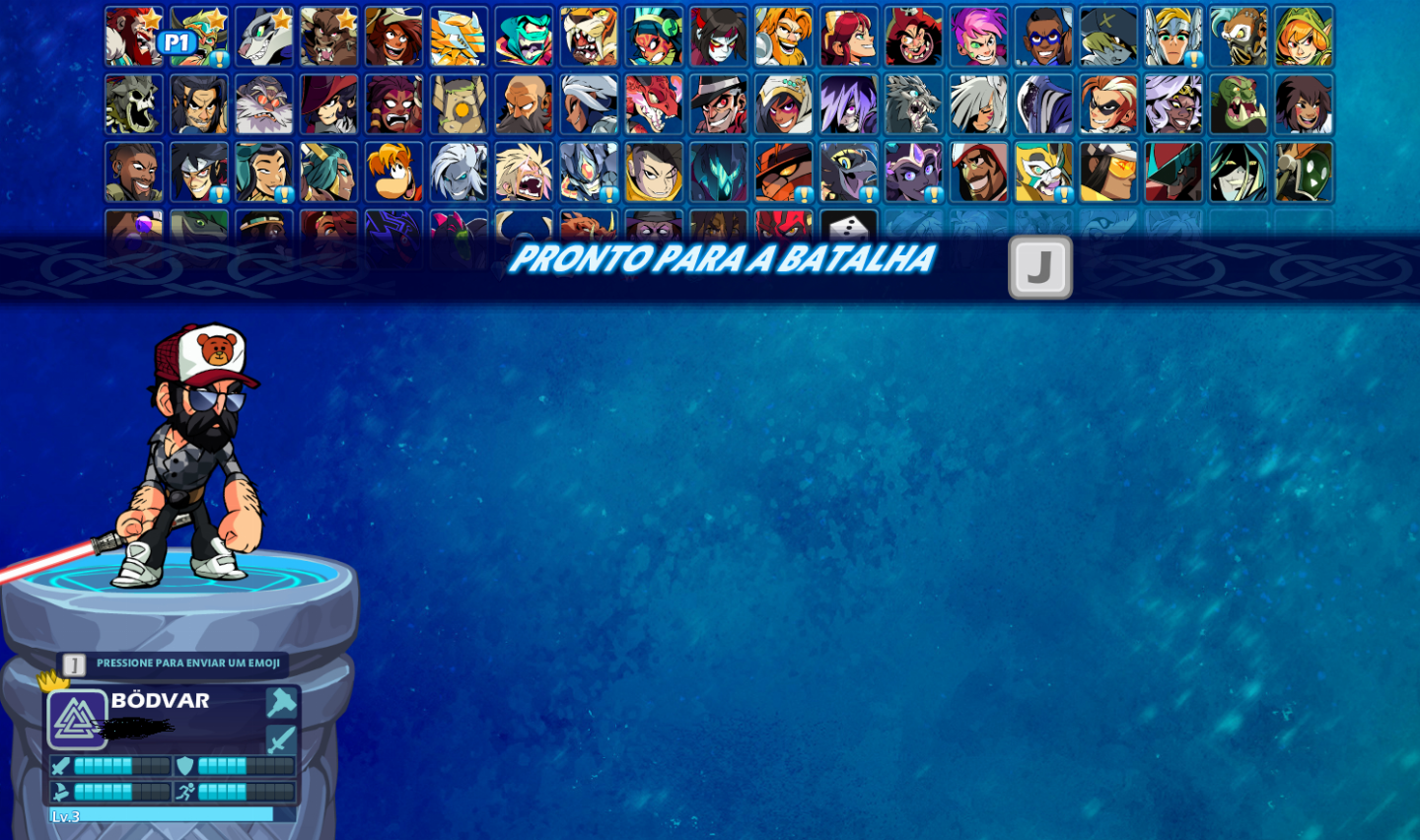 CONTA BRAWLHALLA COM SKINS E CROSSOVER
