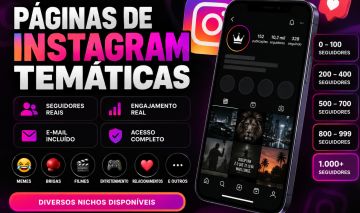 Página Instagram Temática + Seguidores Reais + Email Original