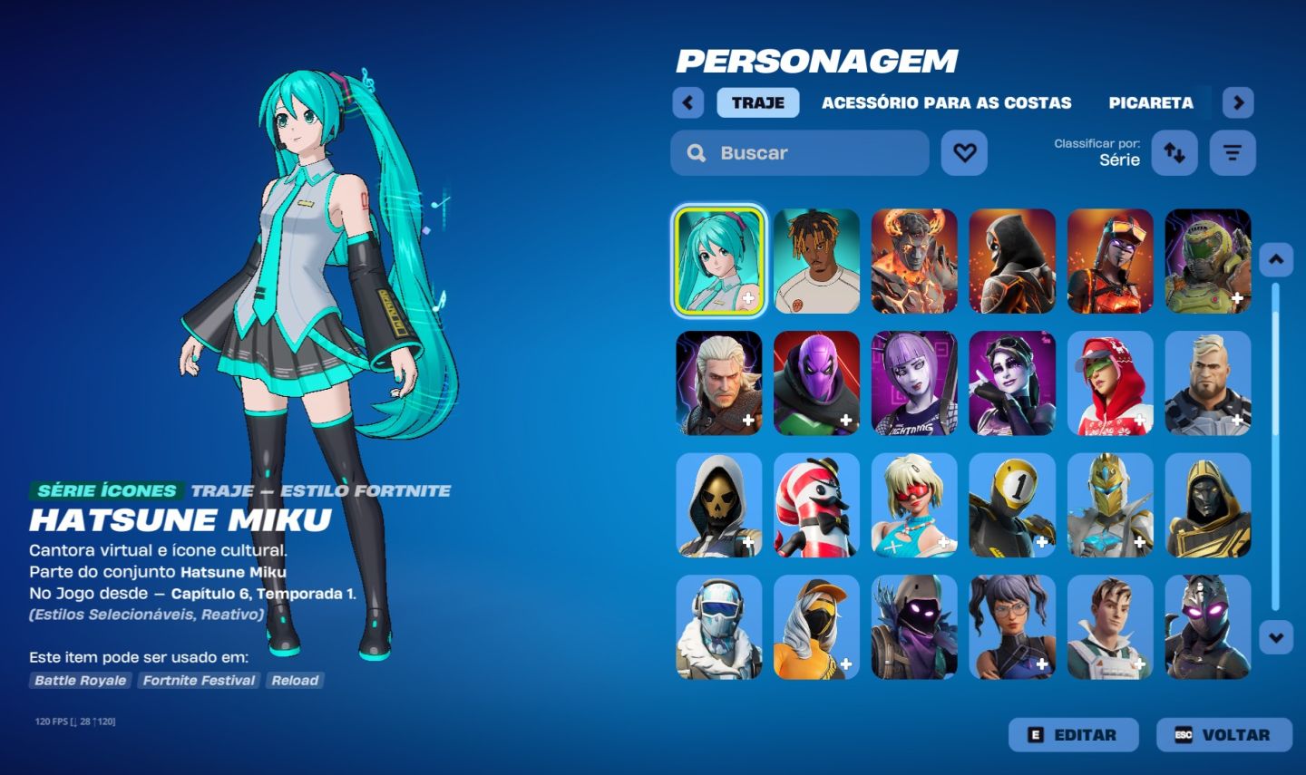 Conta Epic Games - Hatsune Miku, Doom Slayer, Rocket League, Jogos e +