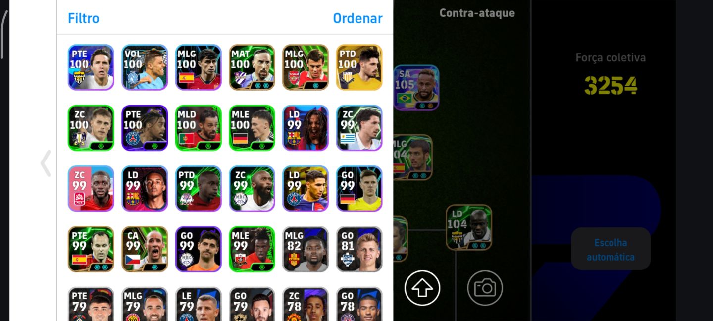 CONTA eFootball Mobile ELENCO FORTE + 1 DIVISÃO