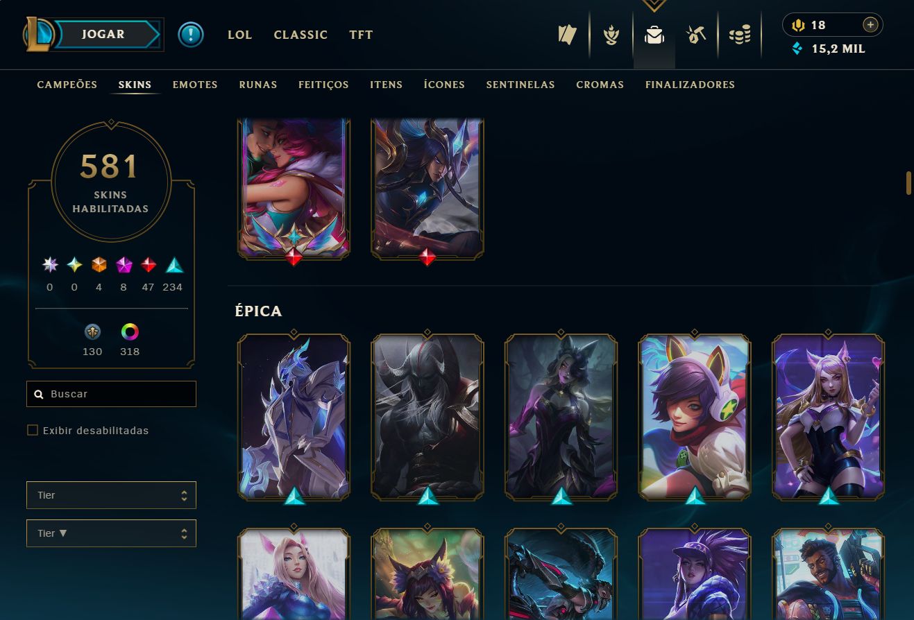 Lvl 577 | 581 Skins | Bordas, Icones de 2013, e Muito Mais...