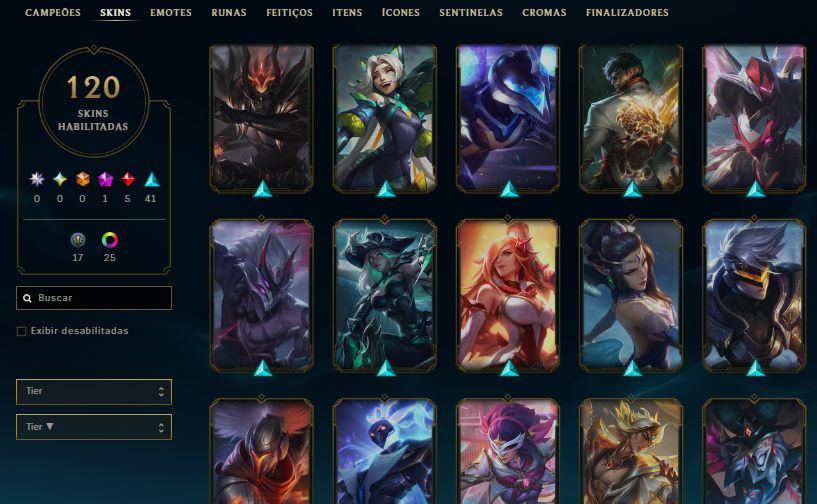 CONTA LOL ESMR 1 | LEVEL 273 | 120 SKINS | FULL CHAMPS | FULL ACESSO |EX DIAMOND