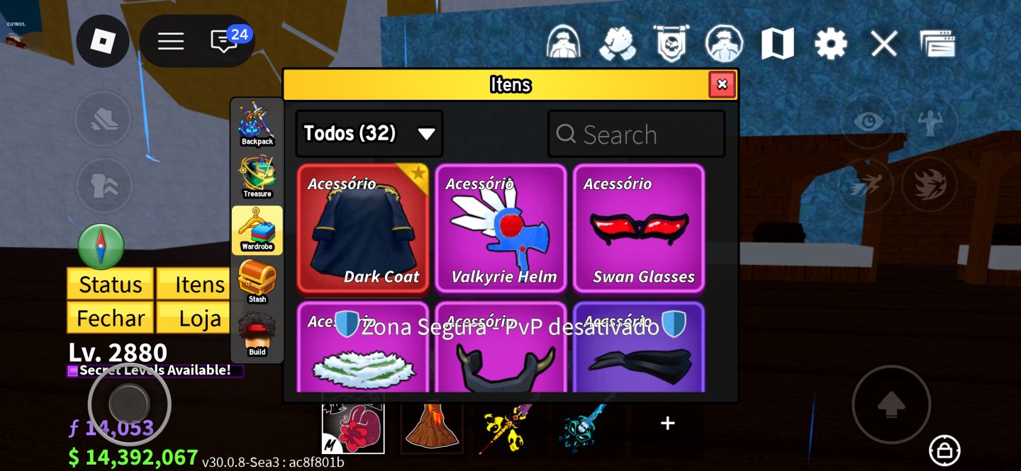 CONTA BLOX FRUITS 2880 COM V3 DRACO E V4 FULL SHARK + SANGUINE ARR