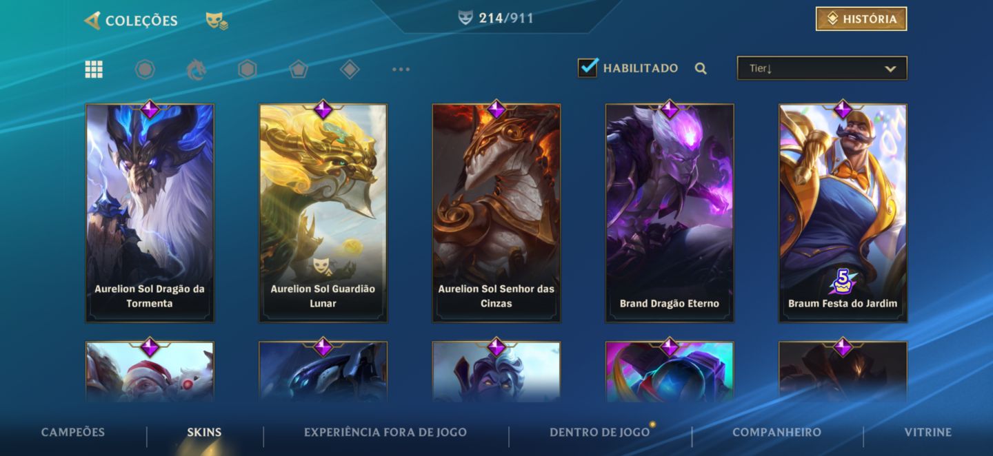Conta Wild rift com 214 skin jinx super vilã todas forma e master yi turbo neon