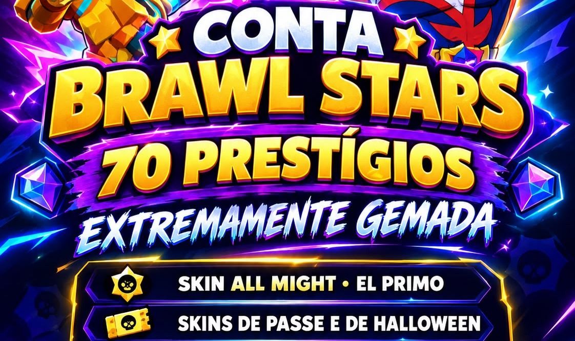 CONTA DE BRAWL STARS EXTREMAMENTE GEMADA
