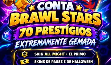 CONTA DE BRAWL STARS EXTREMAMENTE GEMADA