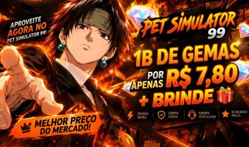 Pet Simulator 99 | 1B de Gemas R$ 7,80 + Brinde | Melhor Preço
