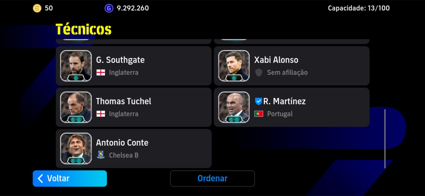 CONTA DE EFOOTBALL COM 3316 DE FORÇA