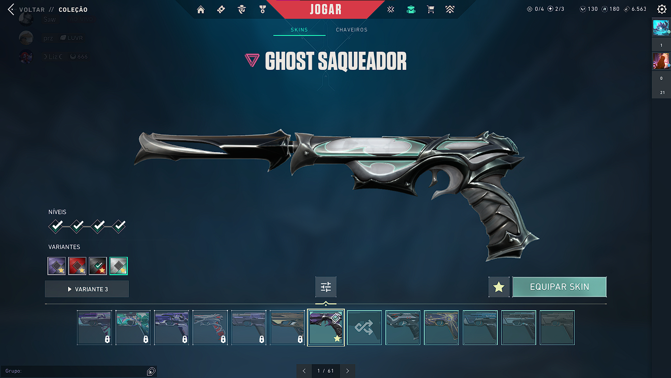 CONTA VALORANT COM SKINS BOAS (+R$600 GASTOS)