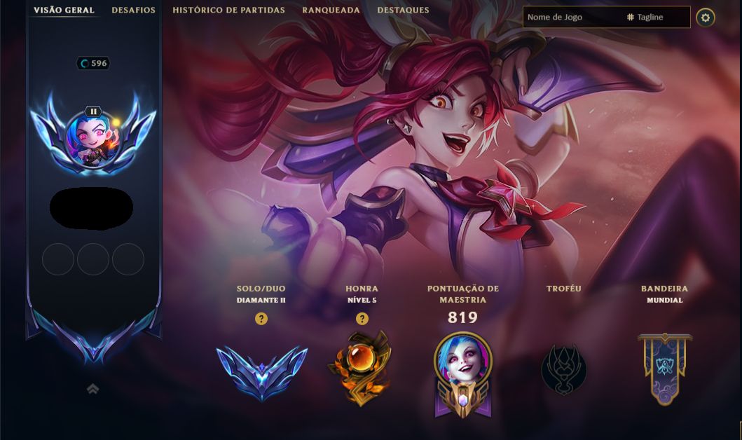 Conta lvl 596 Todos os boneco Acesso full 215 skins Diamond 3 Conta 2015
