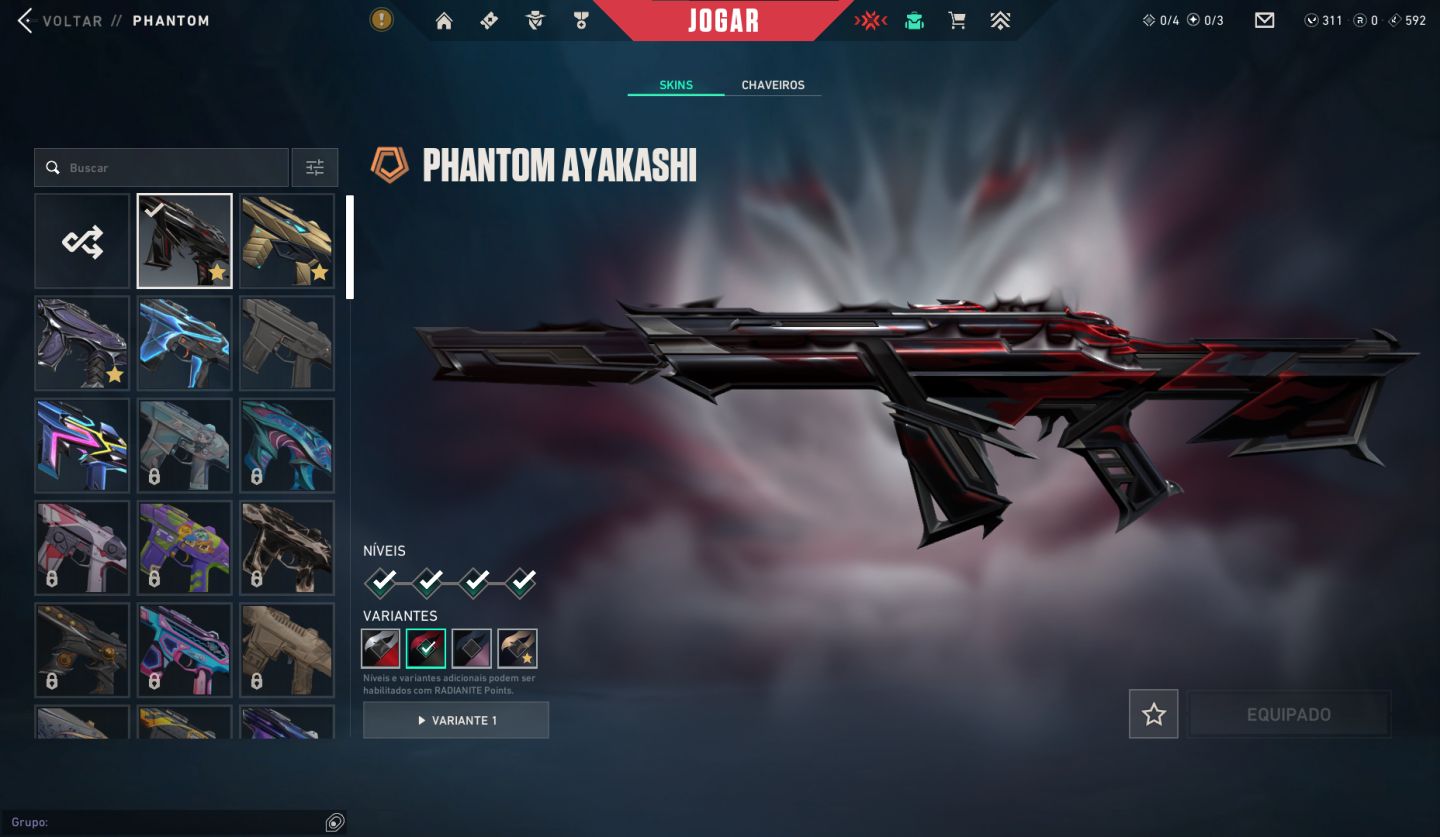 Conta de VALORANT imortal com 2k gastos